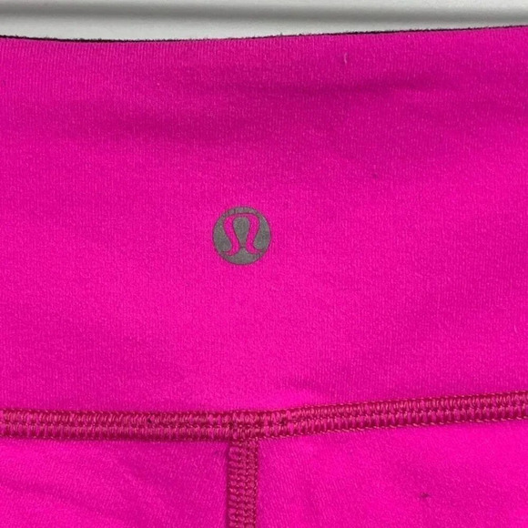 Lululemon Wunder Under High-Rise Crop 18" Pink Mesh Active Yoga Crop Size 8 - Picture 6 of 11